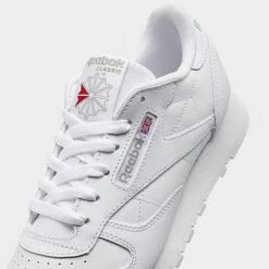 Women's Reebok Classic Leather Casual Shoes White/White/Pure Grey - GY0957 100 -Nikes Shoes Shop GY0957 100 P3