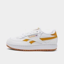 Women's Reebok Club C Double Revenge Casual Shoes Footwear White/Bright Ochre/Gum - GY9740 100