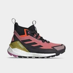 Women's Adidas Terrex Free Hiker 2 GORE-TEX Hiking Shoes Wonder Red/Black/Pulse Lilac - GZ3311 610