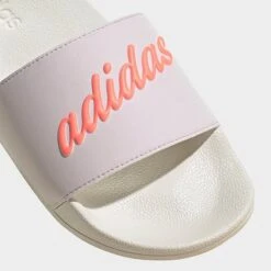 Women's Adidas Adilette Shower Slide Sandals Almost Pink/Acid Red/Chalk White - GZ5925 684 -Nikes Shoes Shop GZ5925 684 P3