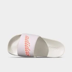 Women's Adidas Adilette Shower Slide Sandals Almost Pink/Acid Red/Chalk White - GZ5925 684 -Nikes Shoes Shop GZ5925 684 P5