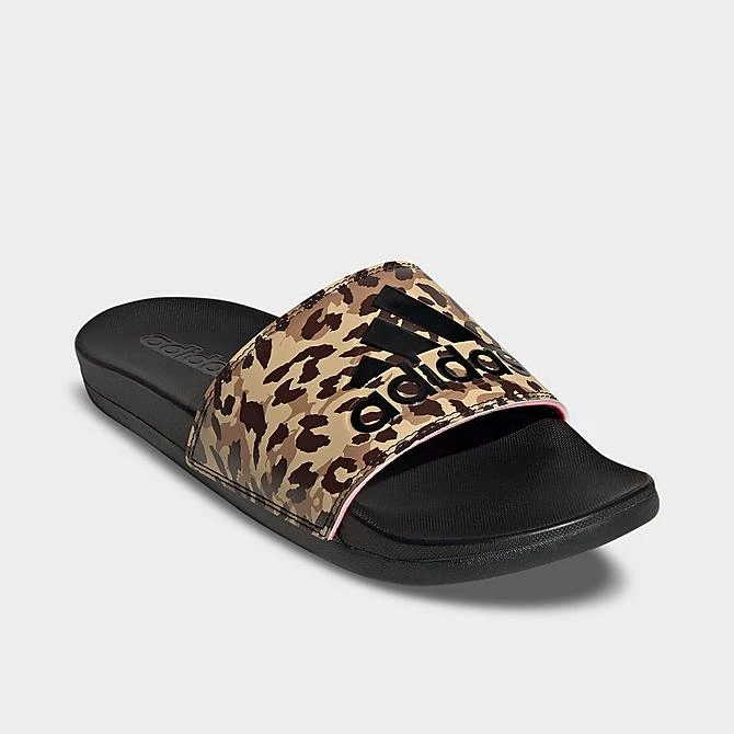 Women's Adidas Adilette Comfort Slide Sandals Black/Black/Beam Pink - GZ6412 001 4 Women's Adidas Adilette Comfort Slide Sandals Black/Black/Beam Pink - GZ6412 001 - Image 2