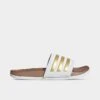 Women's Adidas Adilette Comfort Slide Sandals White/White/Matte Gold - H03618 100 1 Women's Adidas Adilette Comfort Slide Sandals White/White/Matte Gold - H03618 100 -Nikes Shoes Shop H03618 100 P1