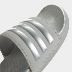 Women's Adidas Adilette Comfort Slide Sandals Grey/Silver Metallic/Grey - H03619 033 -Nikes Shoes Shop H03619 033 P3