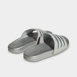 Women's Adidas Adilette Comfort Slide Sandals Grey/Silver Metallic/Grey - H03619 033 -Nikes Shoes Shop H03619 033 P4
