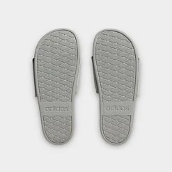 Women's Adidas Adilette Comfort Slide Sandals Grey/Silver Metallic/Grey - H03619 033 -Nikes Shoes Shop H03619 033 P6