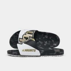 Hype Co. UCF Knights College Slydr Pro Slide Sandals Black/Gold/White - HCPROUCF 601