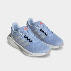 Women's Adidas Runfalcon 3 Running Shoes Blue Dawn/Zero Metallic/Silver Dawn - HP7555 450 -Nikes Shoes Shop HP7555 450 P2