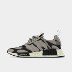 Women's Adidas Originals NMD_R1 Casual Shoes Black/Off White/Grey - HP9780 001