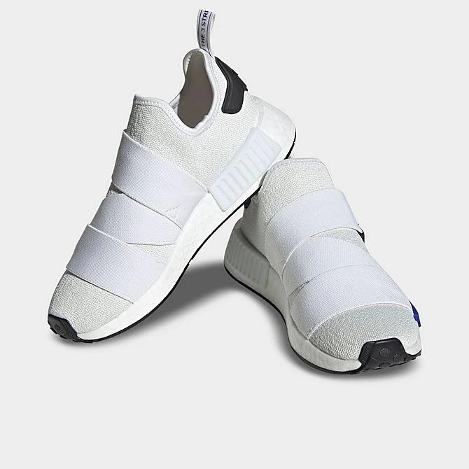 Women's Adidas Originals NMD_R1 Slip-On Casual Shoes White/Lucid Blue/Core Black - HQ4245 100 4 Women's Adidas Originals NMD_R1 Slip-On Casual Shoes White/Lucid Blue/Core Black - HQ4245 100 - Image 2