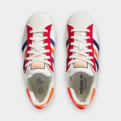 Women's Adidas Originals Superstar Casual Shoes Off White/Better Scarlet/Solar Red - HQ4403 100 -Nikes Shoes Shop HQ4403 100 P5