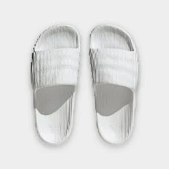 Adidas Originals Adilette 22 Slide Sandals Crystal White/Crystal White/Black - HQ4672 100 -Nikes Shoes Shop HQ4672 100 P5