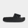 Women's Adidas Adilette Platform Slides Black/Black/Black - HQ6179 001 -Nikes Shoes Shop HQ6179 001 P1
