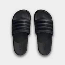 Women's Adidas Adilette Platform Slides Black/Black/Black - HQ6179 001 -Nikes Shoes Shop HQ6179 001 P5