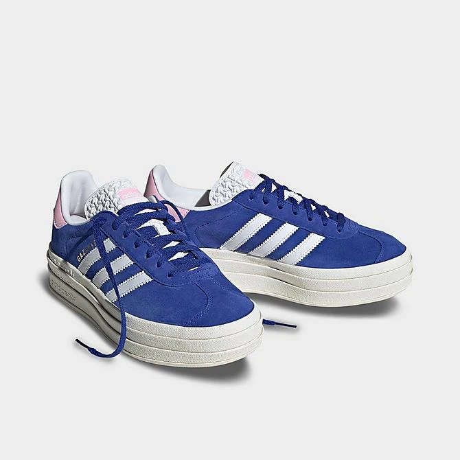 Women's Adidas Originals Gazelle Bold Casual Shoes True Pink/Semi Lucid Blue/White - HQ6894 681 3 Women's Adidas Originals Gazelle Bold Casual Shoes True Pink/Semi Lucid Blue/White - HQ6894 681 - Image 2