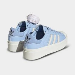 Women's Adidas Originals Superstar Bonega Platform Casual Shoes Blue Dawn/White/Silver Metallic - HQ9841 450 -Nikes Shoes Shop HQ9841 450 P4