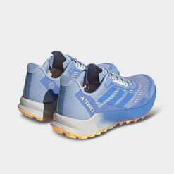 Women's Adidas Terrex Agravic Flow 2 GORE-TEX Trail Running Shoes Blue Dawn/Blue Fusion/Coral Fusion - HR1142 450 -Nikes Shoes Shop HR1142 450 P4