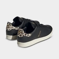 Women's Adidas Originals Stan Smith Casual Shoes Black Leather/Off White/Wonder White/Leopard Accent - IE4633 001 11 Women's Adidas Originals Stan Smith Casual Shoes Black Leather/Off White/Wonder White/Leopard Accent - IE4633 001 -Nikes Shoes Shop IE4633 001 P4