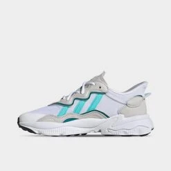 Women's Adidas Originals Ozweego Casual Shoes White/Flash Aqua/Arctic Fusion - IE7098 100