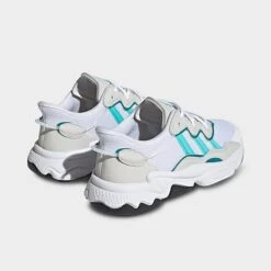 Women's Adidas Originals Ozweego Casual Shoes White/Flash Aqua/Arctic Fusion - IE7098 100 -Nikes Shoes Shop IE7098 100 P4