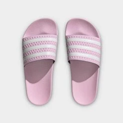 Women's Adidas Originals Adilette Slide Sandals Orchid Fusion/White/Orchid Fusion - IE9618 680 -Nikes Shoes Shop IE9618 680 P5