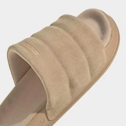 Women's Adidas Originals Adilette Essential Slide Sandals Magic Beige/Magic Beige/Magic Beige - IE9650 250 -Nikes Shoes Shop IE9650 250 P3