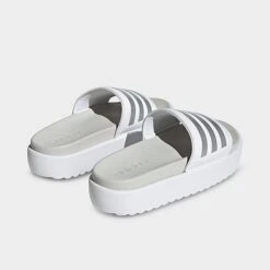 Women's Adidas Adilette Platform Slides White/Zero Metallic/Grey - IE9703 100 11 Women's Adidas Adilette Platform Slides White/Zero Metallic/Grey - IE9703 100 -Nikes Shoes Shop IE9703 100 P4