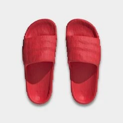 Adidas Originals Adilette 22 Slide Sandals Better Scarlet/White/Better Scarlet - IF5394 610 -Nikes Shoes Shop IF5394 610 P5