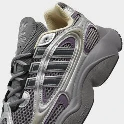 Women's Adidas Originals Ozweego Ozmillen Casual Shoes Grey/Core Black/Shadow Violet - IF6581 036 -Nikes Shoes Shop IF6581 036 P3