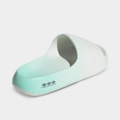 Women's Adidas Originals Adilette Ayoon Slide Sandals White Tint/Clear Mint/Collegiate Navy - IF7628 101 -Nikes Shoes Shop IF7628 101 P4