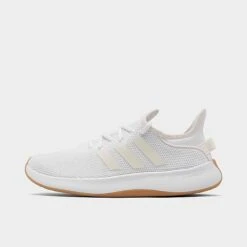 Women's Adidas Cloudfoam Pure SPW Casual Shoes White/Chalk White/Zero Metallic - IG2529 100