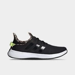 Women's Adidas Cloudfoam Pure SPW Casual Shoes Black/Black/Pulse Lime - IG3150 001