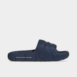 Adidas Originals Adilette 22 Slide Sandals Dark Blue/White/Dark Blue - IG7497 415