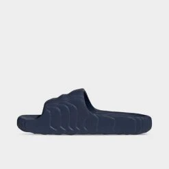 Adidas Originals Adilette 22 Slide Sandals Dark Blue/White/Dark Blue - IG7497 415 -Nikes Shoes Shop IG7497 415 P3