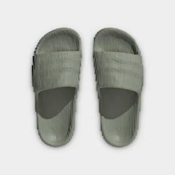 Adidas Originals Adilette 22 Slide Sandals Silver Green/Silver Green/Black - IG8264 338 -Nikes Shoes Shop IG8264 338 P5
