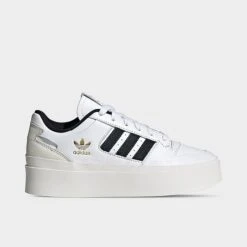 Women's Adidas Originals Forum Bonega Casual Shoes White/Black/Gold Metallic - IG9649 100
