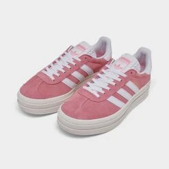 Women's Adidas Originals Gazelle Bold Casual Shoes Super Pop/White/White - IG9653 624 -Nikes Shoes Shop IG9653 624 P2