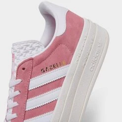 Women's Adidas Originals Gazelle Bold Casual Shoes Super Pop/White/White - IG9653 624 -Nikes Shoes Shop IG9653 624 P3