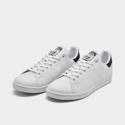 Women's Adidas Originals Stan Smith Casual Shoes Synthetic White/Collegiate Navy - Q47224 100 -Nikes Shoes Shop Q47224 100 P2