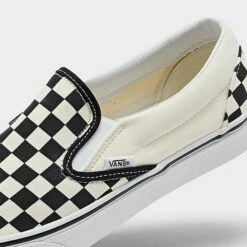 Vans Classic Slip-On Casual Shoes Black/Off White - SLIPON BWW -Nikes Shoes Shop SLIPON BWW P3