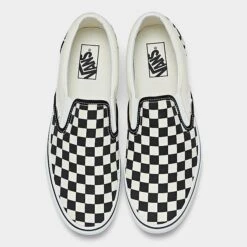 Vans Classic Slip-On Casual Shoes Black/Off White - SLIPON BWW -Nikes Shoes Shop SLIPON BWW P5