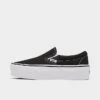 Women's Vans Classic Slip-On Stackform Casual Shoes Black/Classic White - VN0A7Q5R 001