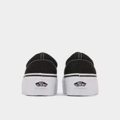 Women's Vans Classic Slip-On Stackform Casual Shoes Black/Classic White - VN0A7Q5R 001 -Nikes Shoes Shop VN0A7Q5R 001 P4